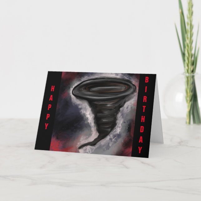 HAPPY BIRTHDAY TWISTER HOLIDAY CARD (Front)