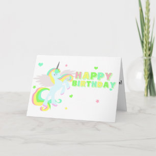 Happy Birthday Unicorn Card