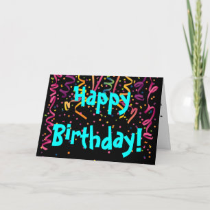 Happy Birthday Unisex Super Confetti Card