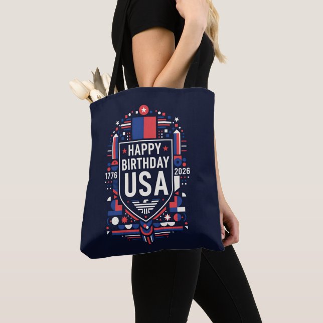 Happy Birthday USA 250 Tote Bag (Close Up)