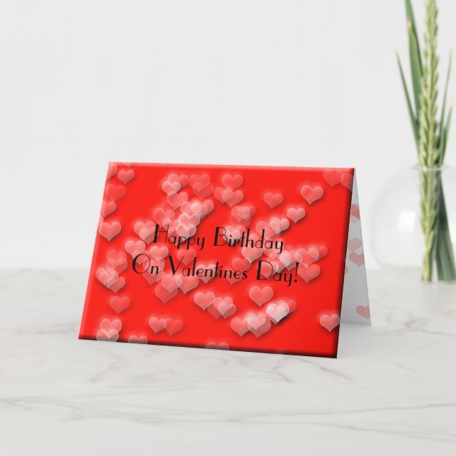 Happy Birthday Valentines Holiday Card (Front)