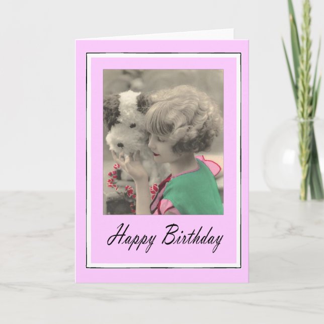 happy birthday - vintage child card (Front)