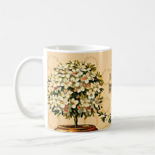 Happy Birthday Vintage Flowering Pots Mug