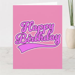 Happy Birthday vintage font Card