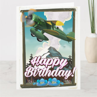 Happy Birthday vintage plane! Card