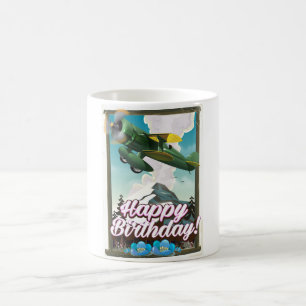 Happy Birthday vintage plane! Coffee Mug
