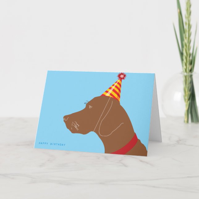 Happy Birthday Vizsla Boy! Card (Front)