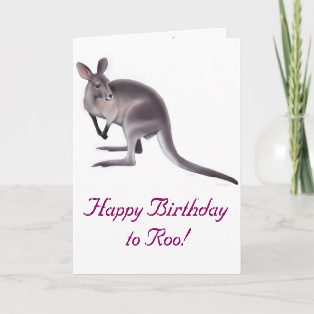 Happy Birthday Wallaby Card (Front)