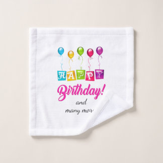 Happy Birthday Wash Cloth
