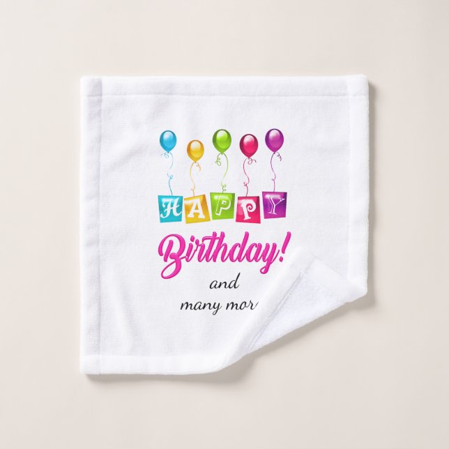 Happy Birthday Wash Cloth (Wash Cloth)