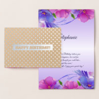 Happy Birthday. Watercolor Floral Luxury