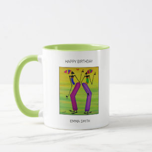 Happy Birthday, Watercolor Joy and Happiness Mug