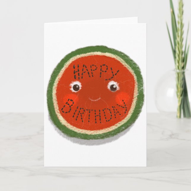 Happy Birthday Watermelon Card (Front)