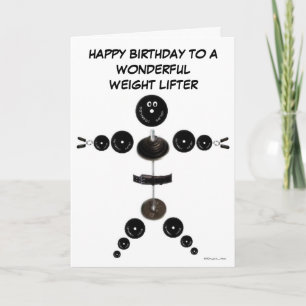 Happy Birthday Weight Lifter Card