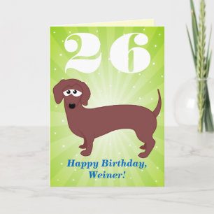 Happy Birthday Weiner Card