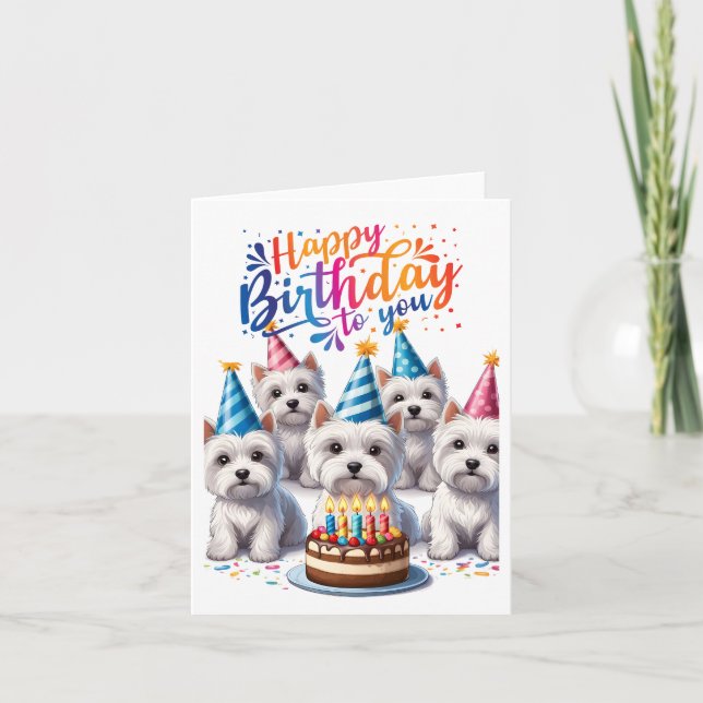 Happy Birthday Westies Card (Front)