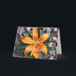 happy birthday wife card<br><div class="desc">Gorgeoous yellow/orange lily to celebrate your wife's birthday, card is completely customizable</div>