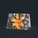 happy birthday wife card<br><div class="desc">Gorgeoous yellow/orange lily to celebrate your wife's birthday, card is completely customizable</div>
