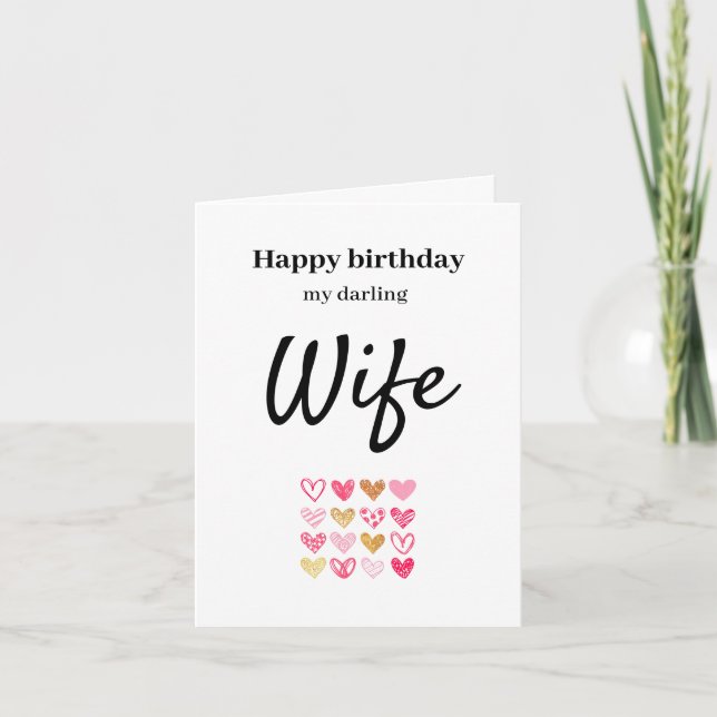 Happy Birthday Wife Card (Front)