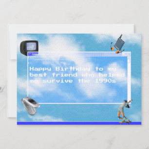 Happy Birthday Windows95 Computer Theme  Card