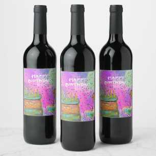 HAPPY BIRTHDAY  WINE LABEL