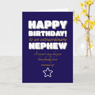 Happy birthday wish to a favorite nephew card