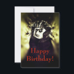 Happy Birthday Wishes From The Old Master<br><div class="desc">Happy Birthday Wishes From The Old Master one side printed flat greeting card. A gothic birthday card with a white envelope (or not if you like only the card). The image for the design is taken from my original acrylic painting "Portrait Of The Old Master". Red spooky "Happy Birthday" wishes....</div>