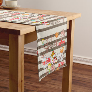 Happy Birthday Wishing for a dog Table Runner