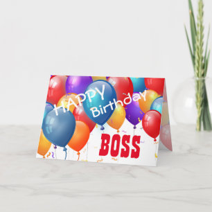 Happy Birthday with Balloons BOSS A04 Card