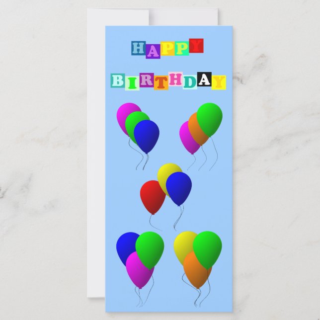 Happy Birthday with Balloons by Shirley Taylor (Front)