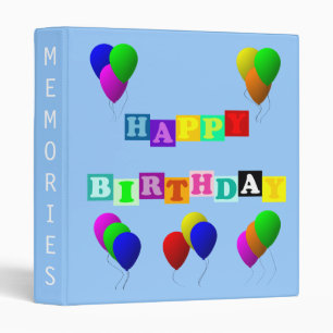 Happy Birthday with Balloons by ShirleyTaylor Binder