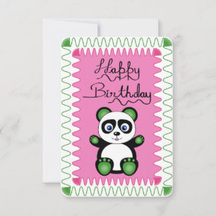 Happy Birthday With Green Panda