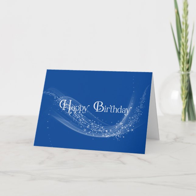 Happy Birthday with light trail Card (Front)