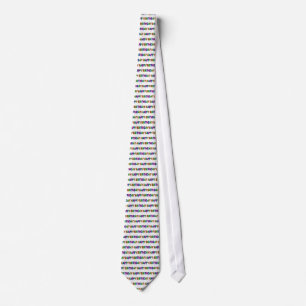Happy Birthday with Party Streamers Tie