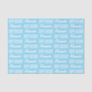 Happy Birthday with Personalized Name Tissue Paper