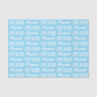 Happy Birthday with Personalized Name Tissue Paper