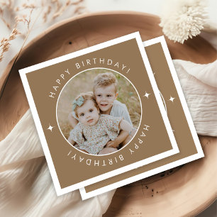 Happy Birthday With Photo Napkin