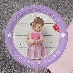 Happy Birthday With Photo Paper Plate<br><div class="desc">Celebrate your special day in style with our customizable "Happy Birthday With Photo" paper plates! These plates are perfect for adding a personal touch to your birthday party. Simply upload your favourite photo, and we'll create a unique and memorable design just for you. Made from high-quality, sturdy paper, these plates...</div>