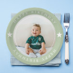 Happy Birthday With Photo Paper Plate<br><div class="desc">Celebrate your special day in style with our customizable "Happy Birthday With Photo" paper plates! These plates are perfect for adding a personal touch to your birthday party. Simply upload your favourite photo, and we'll create a unique and memorable design just for you. Made from high-quality, sturdy paper, these plates...</div>