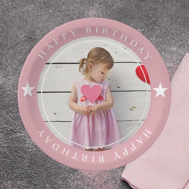 Happy Birthday With Photo Paper Plate (Creator Uploaded)