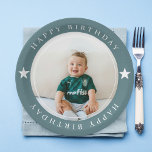 Happy Birthday With Photo Paper Plate<br><div class="desc">Celebrate your special day in style with our customizable "Happy Birthday With Photo" paper plates! These plates are perfect for adding a personal touch to your birthday party. Simply upload your favourite photo, and we'll create a unique and memorable design just for you. Made from high-quality, sturdy paper, these plates...</div>
