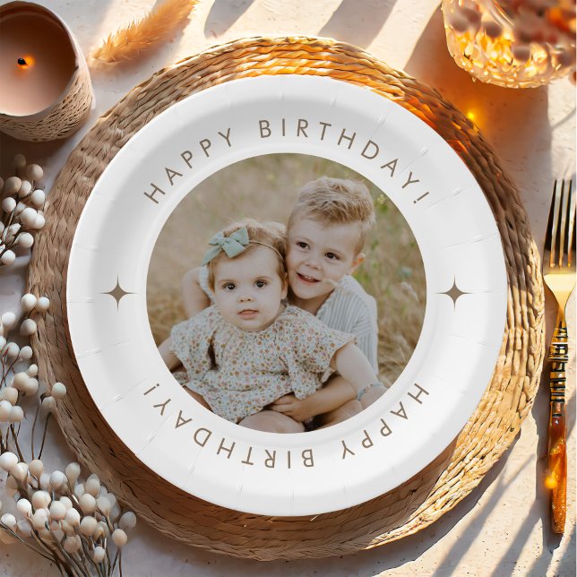 Happy Birthday With Photo Paper Plate (Creator Uploaded)