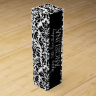 Happy Birthday with Trendy Black and White Damask