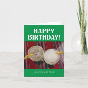 Happy Birthday with Two Margaritas Card