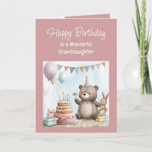 Happy Birthday Wonderful Grandaughter fun Card
