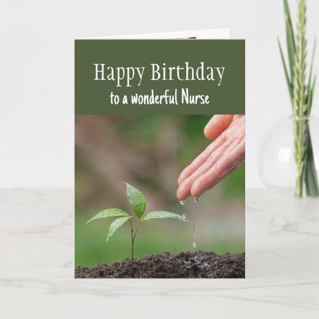 Happy Birthday Wonderful Nurse Card (Front)