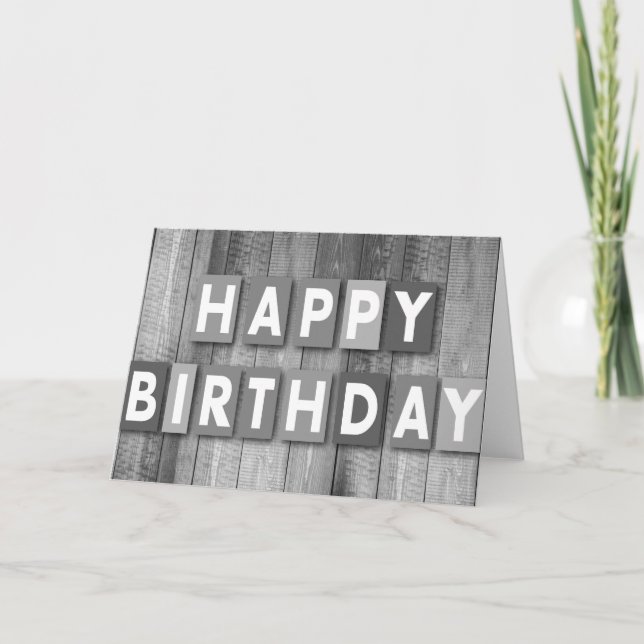Happy Birthday Word Cloud Card (Front)