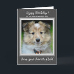 Happy Birthday Worlds Best Dog Dad Frame Pet Photo Card<br><div class="desc">Happy Birthday to your World's Best Dog Dad from the dog ! Add your dog's photo and personalize from the Dog Dad's Favorite Child  .</div>