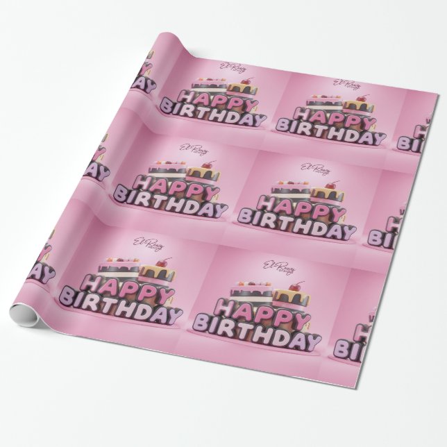 Happy Birthday  Wrapping Paper (Unrolled)