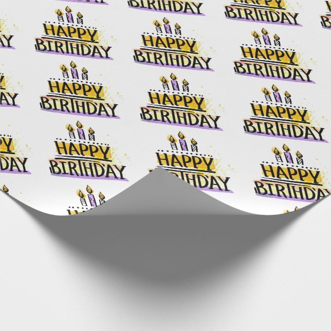 Happy Birthday  Wrapping Paper (Corner)